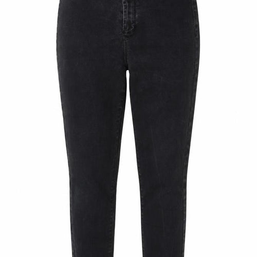Denim & Co. Womens Grey Cotton Skinny Jeans Size 14 L26 in Regular Button