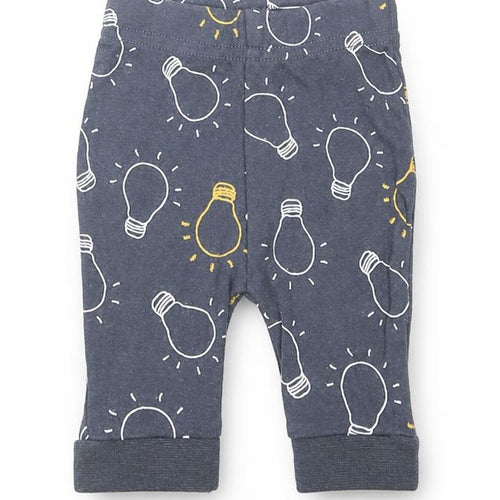 Nutmeg Baby Grey Geometric Cotton Sweatpants Leggings Size Newborn Pullover - Lightbulbs