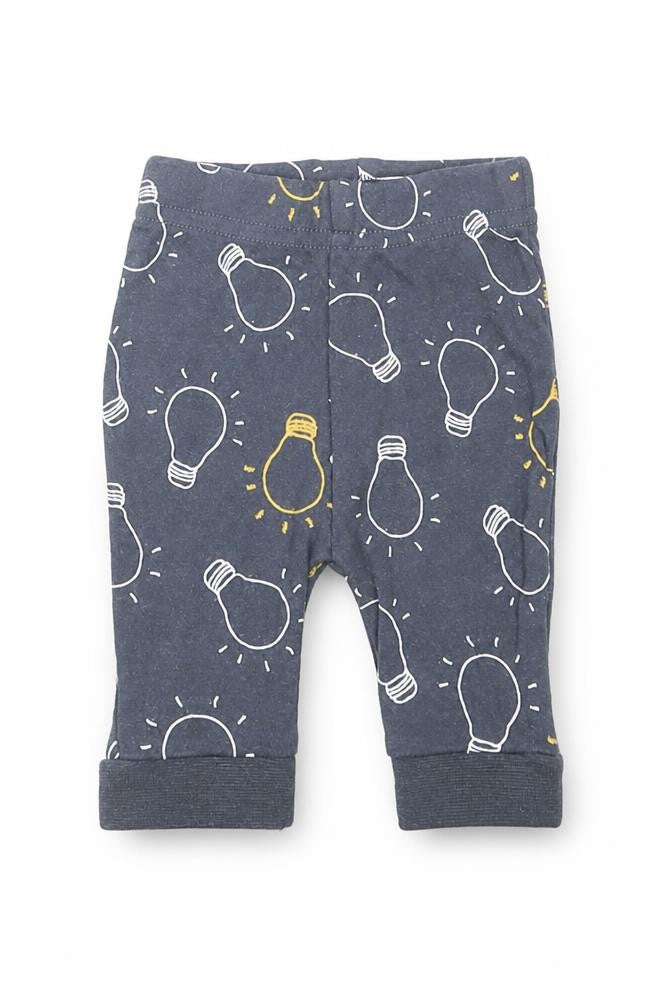 Nutmeg Baby Grey Geometric Cotton Sweatpants Leggings Size Newborn Pullover - Lightbulbs