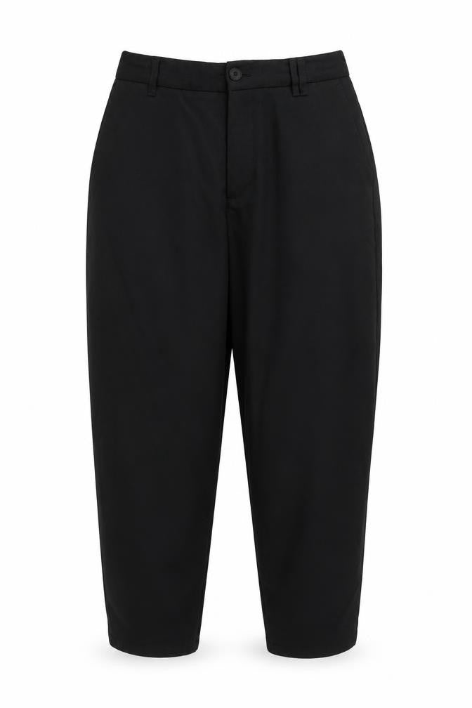 Bershka Womens Black Polyester Carrot Trousers Size S L25 in Regular Zip