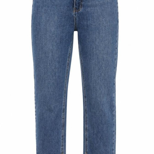Urban Revivo Womens Blue 100% Cotton Straight Jeans Size 32 in L29 in Regular Zip