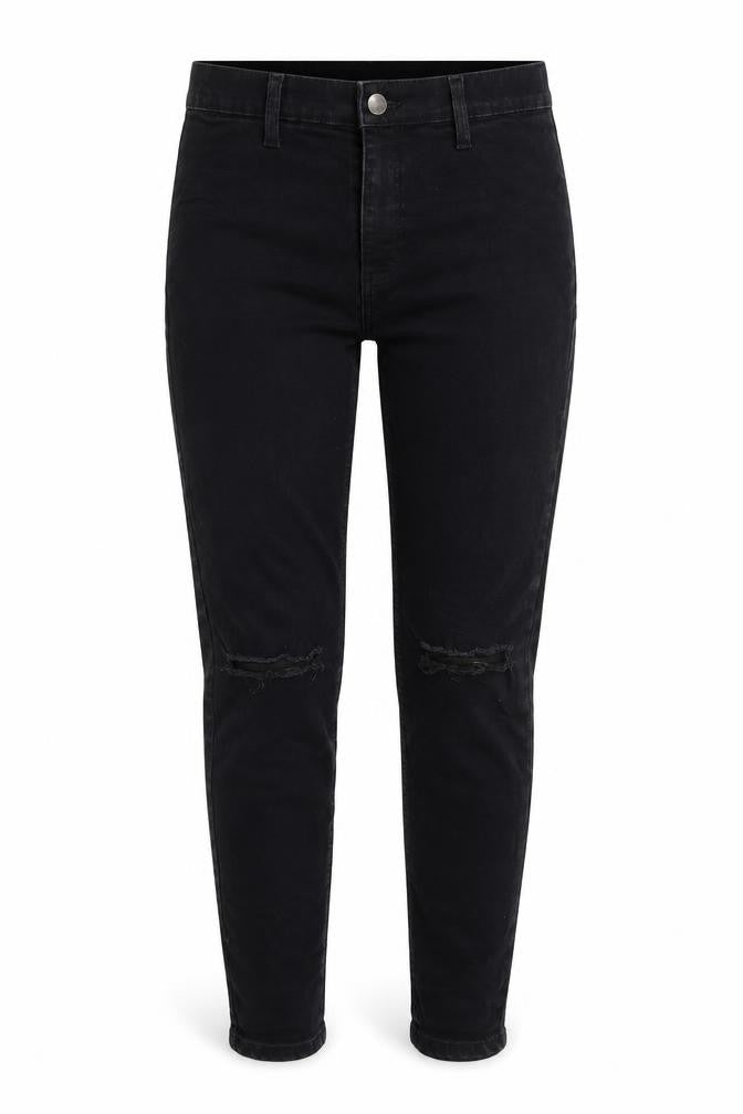 Topshop Womens Black Cotton Skinny Jeans Size 26 in L28 in Regular Zip