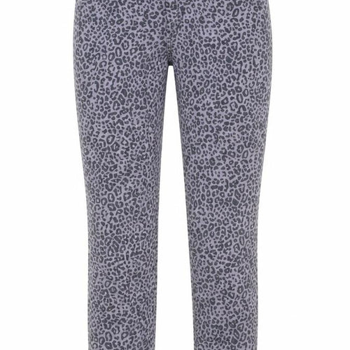 George Girls Purple Animal Print Cotton Skinny Jeans Size 13-14 Years Regular Zip