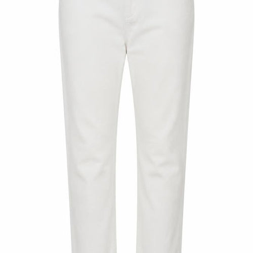 Marks and Spencer Womens White Cotton Straight Jeans Size 34 in L32 in Regular Button