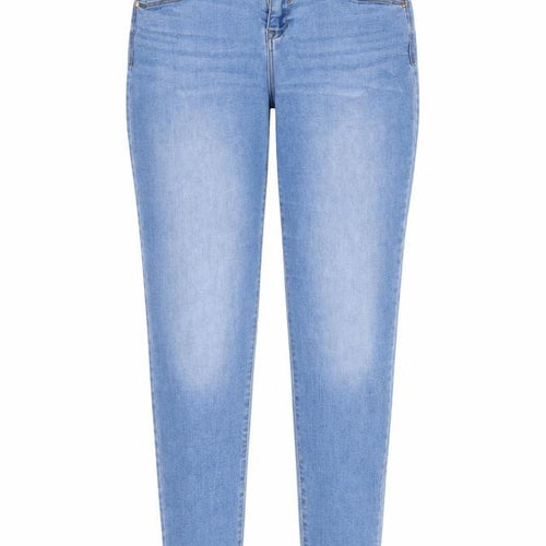 Primark Womens Blue 100% Cotton Tapered Jeans Size 10 L26 in Regular Zip