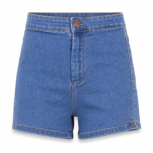 Denim & Co. Womens Blue Cotton Hot Pants Shorts Size 4 L3 in Regular Button