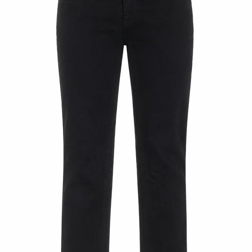 Oui Womens Black Cotton Straight Jeans Size 10 L28 in Regular Button