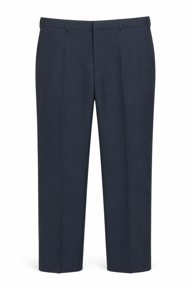 BHS Mens Blue Polyester Dress Pants Trousers Size 36 in L30 in Regular Zip