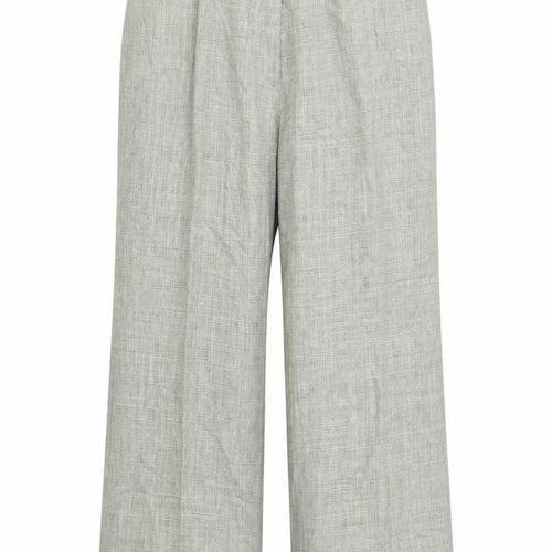 Marks and Spencer Womens Beige Plaid Polyester Trousers Size 16 L27 in Regular Zip