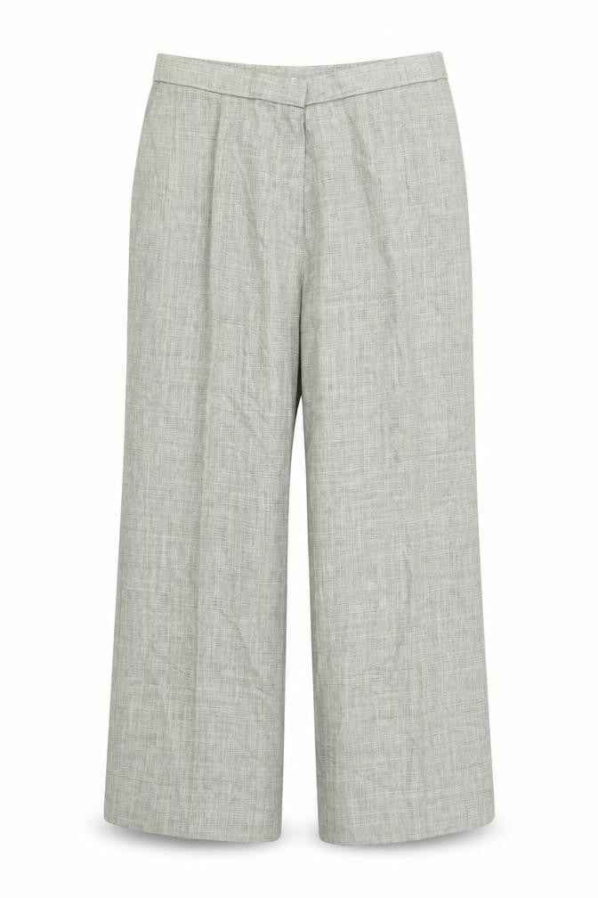 Marks and Spencer Womens Beige Plaid Polyester Trousers Size 16 L27 in Regular Zip