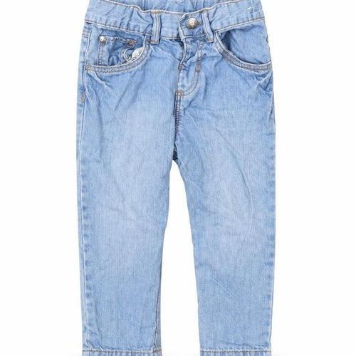 TEX Baby Blue Cotton Capri Jeans Size 12-18 Months Snap