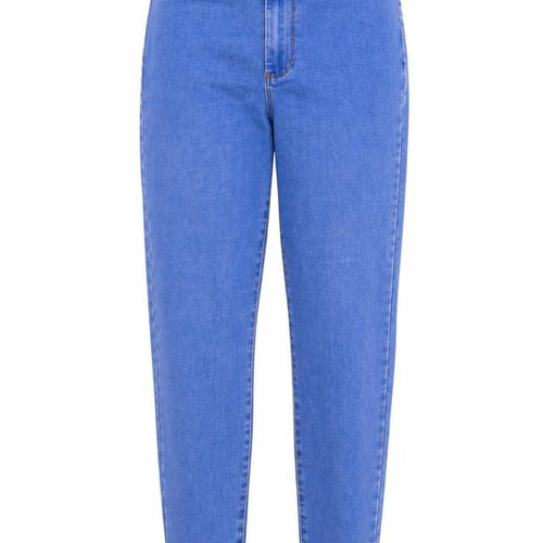 Denim & Co. Womens Blue Cotton Mom Jeans Size 10 L26 in Regular Button