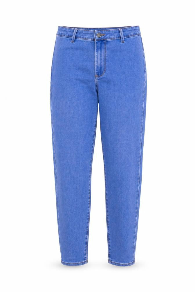 Denim & Co. Womens Blue Cotton Mom Jeans Size 10 L26 in Regular Button