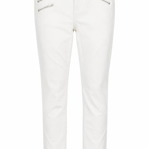 F&F Womens White Cotton Skinny Jeans Size 8 L29 in Regular Button