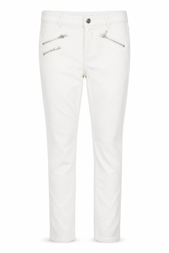 F&F Womens White Cotton Skinny Jeans Size 8 L29 in Regular Button