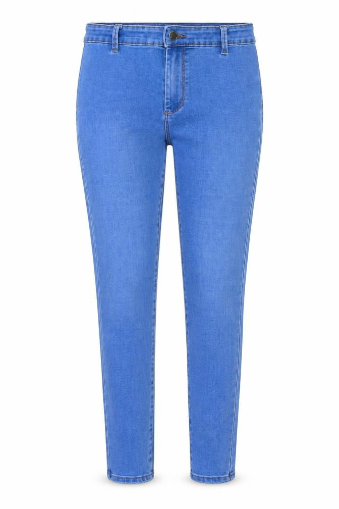 Denim & Co. Womens Blue Cotton Skinny Jeans Size 10 L26 in Regular Button