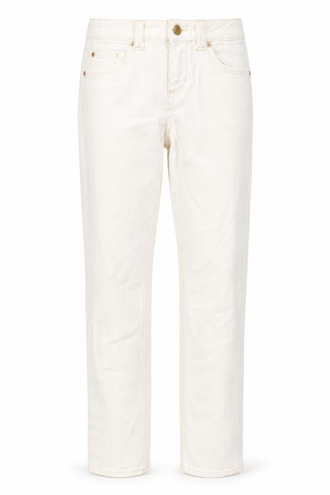 Topshop Womens Ivory Cotton Mom Jeans Size 26 in L30 in Regular Button