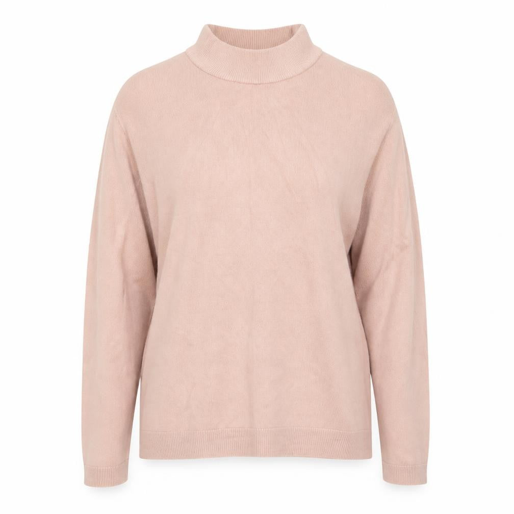 Originals Womens Pink Acrylic Basic T-Shirt Size 16 Mock Neck