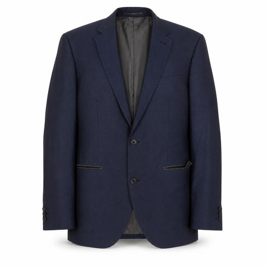 Front view of Next men’s blue polyester jacket suit jacket, size 40