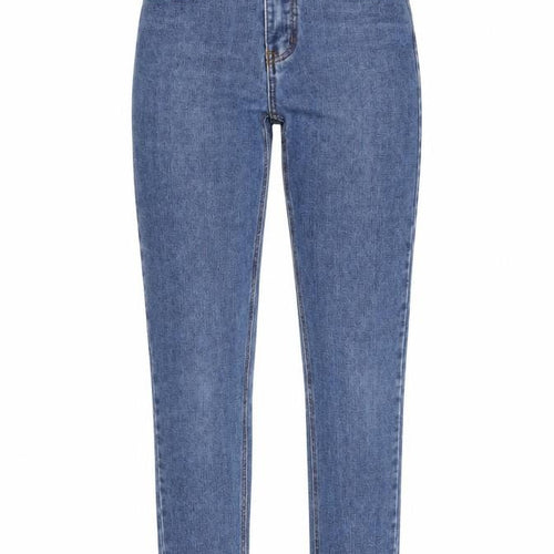Boohoo Womens Blue Cotton Straight Jeans Size 6 L26 in Regular Zip