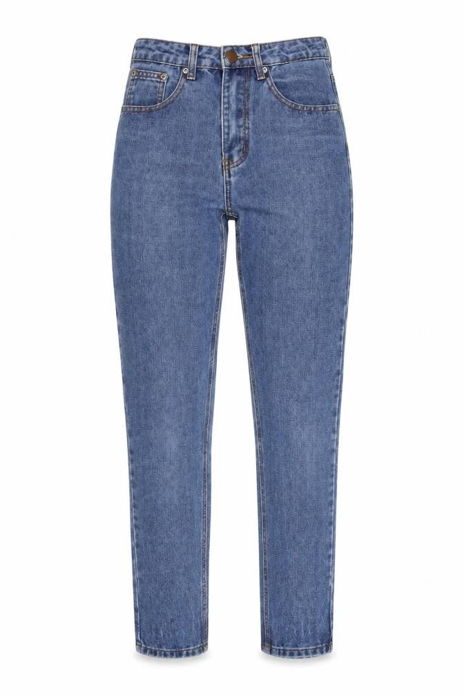 Boohoo Womens Blue Cotton Straight Jeans Size 6 L26 in Regular Zip