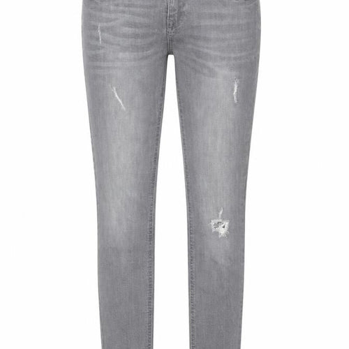 Casey Womens Grey Cotton Straight Jeans Size 10 L28 in Regular Zip