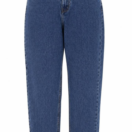 Denim & Co. Womens Blue Cotton Straight Jeans Size 8 L27 in Regular Button