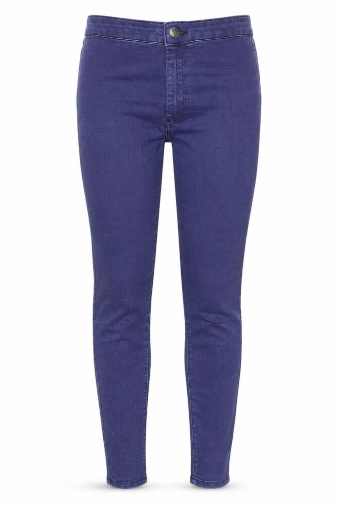 Topshop Womens Blue Cotton Skinny Jeans Size 28 in L26 in Regular Zip