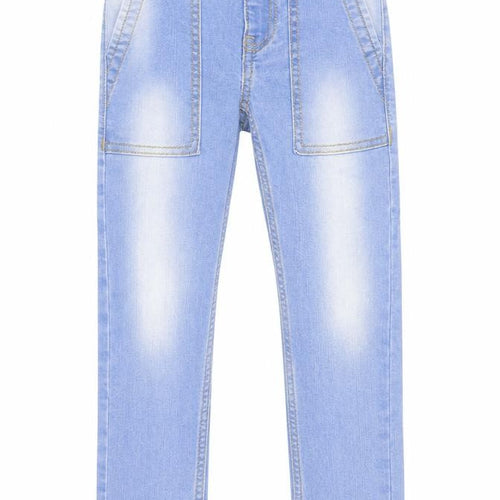 United Colours of Benetton Boys Blue Cotton Skinny Jeans Size XS Regular Button - Washed look 17in inside leg