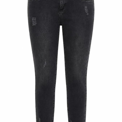 Denim & Co. Womens Grey Cotton Skinny Jeans Size 10 L25 in Regular Button