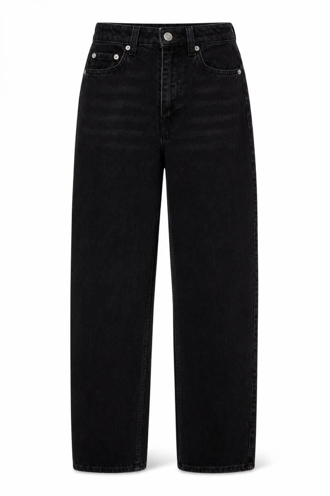 Weekday Womens Grey Cotton Mom Jeans Size 24 in L32 in Regular Button