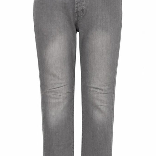 Denim & Co. Womens Grey Cotton Straight Jeans Size 32 in L32 in Regular Button