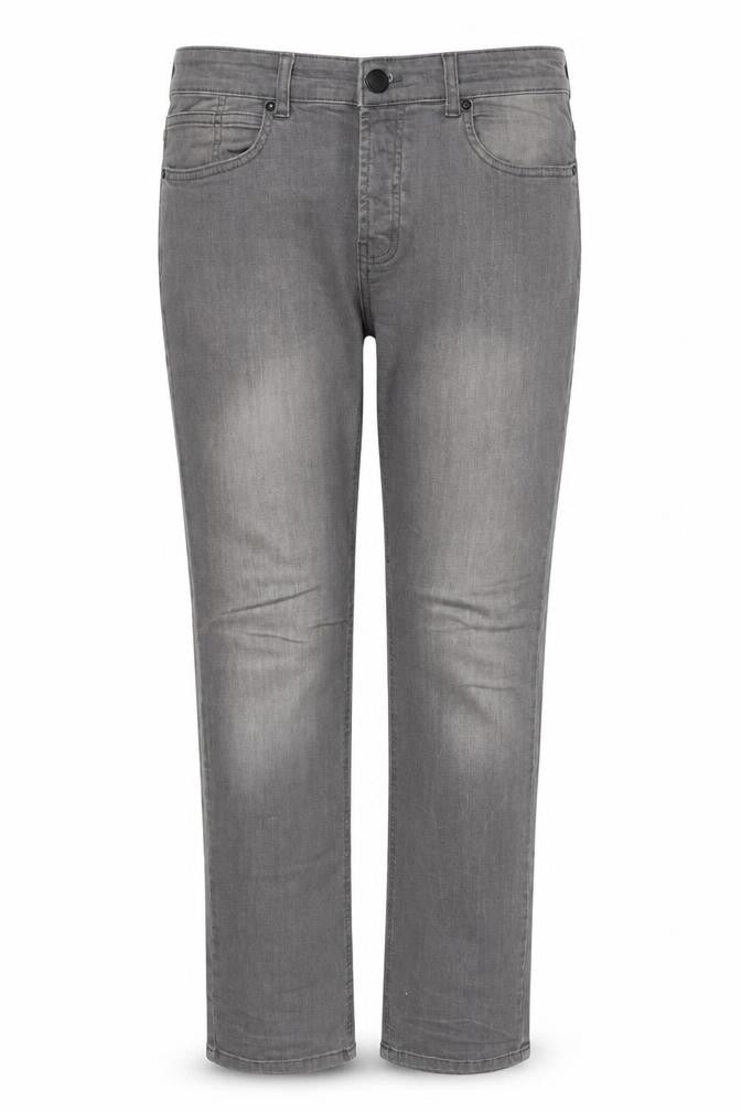 Denim & Co. Womens Grey Cotton Straight Jeans Size 32 in L32 in Regular Button