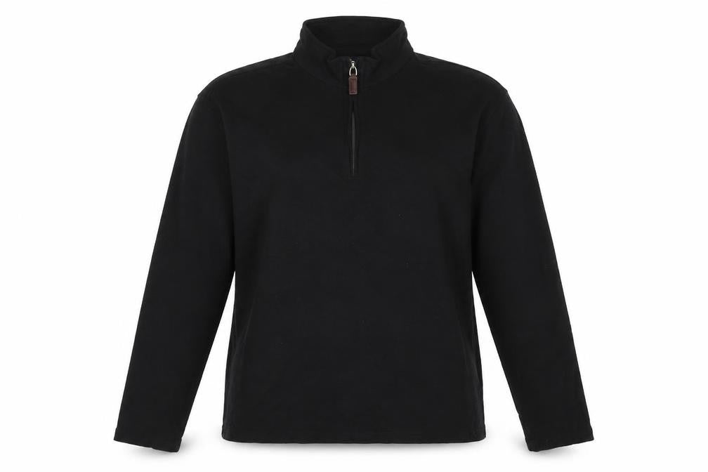 Front view of JACHS women’s black high neck cotton jumper, size M