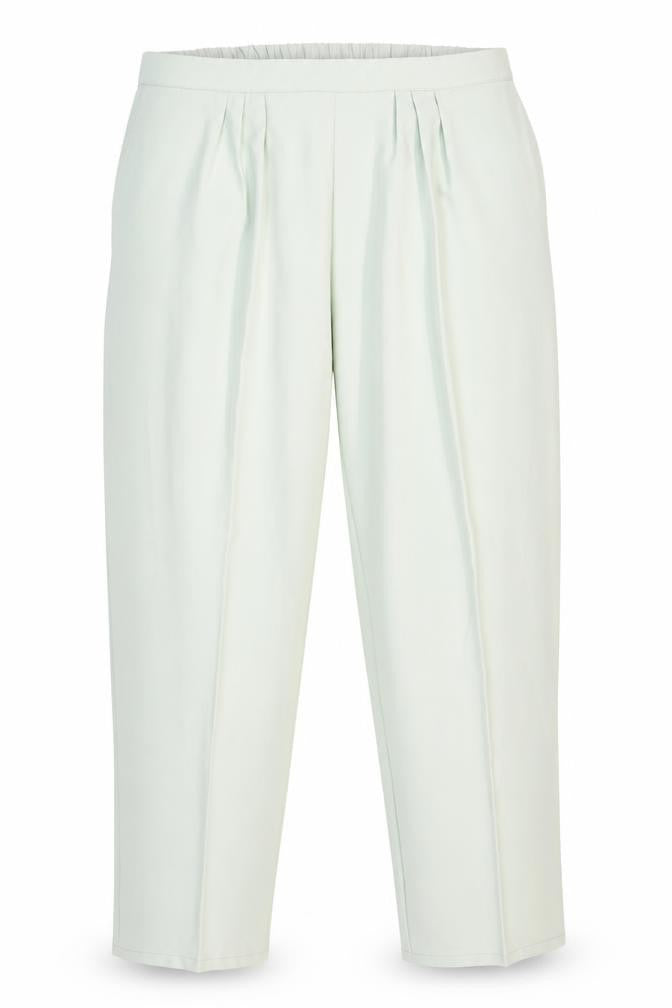 Preworn Womens Green Polyester Carrot Trousers Size 24 L29 in Regular