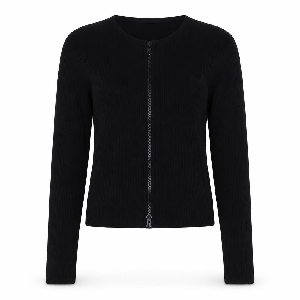 Boohoo Womens Black Polyester Cropped T-Shirt Size 8 Round Neck