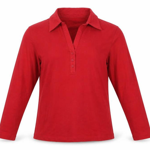First Avenue Mens Red Polyester Button-Up Size S Collared Button