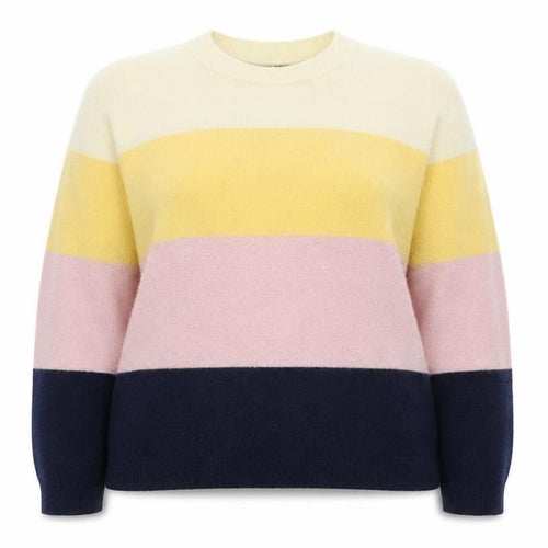 Dorothy Perkins Womens Multicoloured Round Neck Striped 100% Cotton Pullover Jumper Size 12