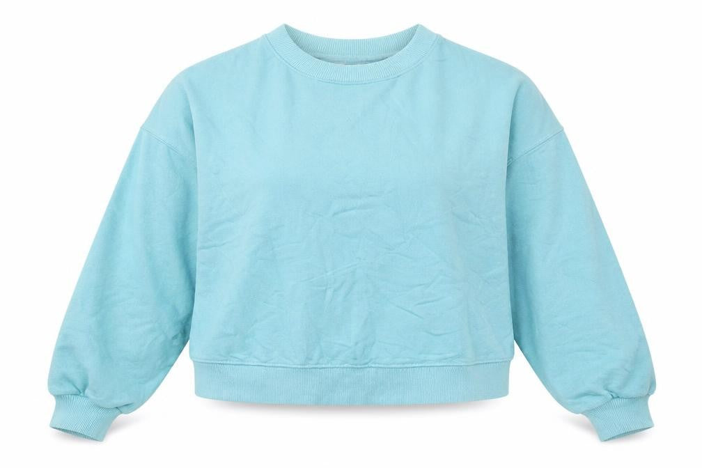 Pull&Bear Womens Blue Cotton Pullover Sweatshirt Size L Pullover