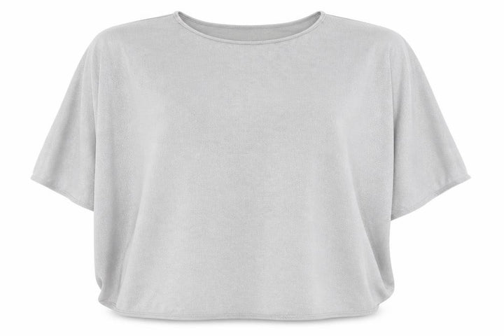 Mango Womens Silver Polyester Basic Blouse Size M Boat Neck