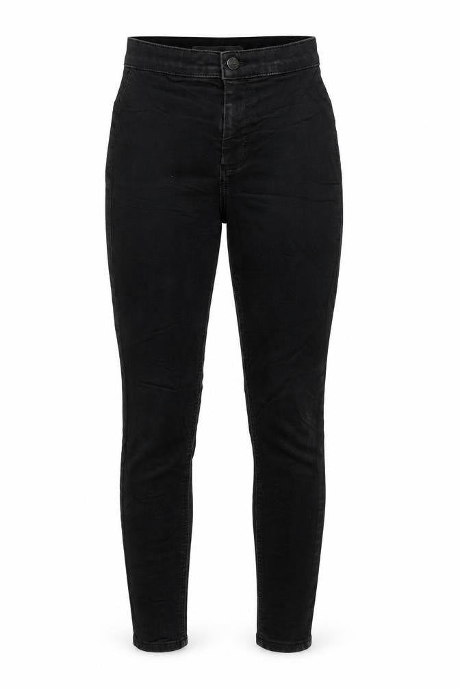 Topshop Womens Black Cotton Skinny Jeans Size 25 in L30 in Regular Zip