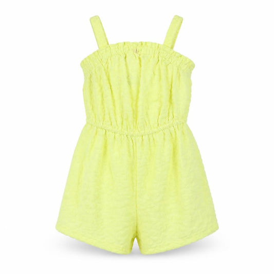 Matalan Girls Yellow Animal Print Polyester Romper One-Piece Size 4 Years Pullover - Leopard Print