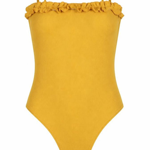 Boohoo Womens Yellow Cotton Bodysuit One-Piece Size 12 Snap