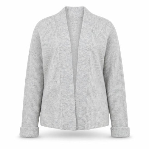 M&Co Womens Grey V-Neck Acrylic Cardigan Jumper Size 10