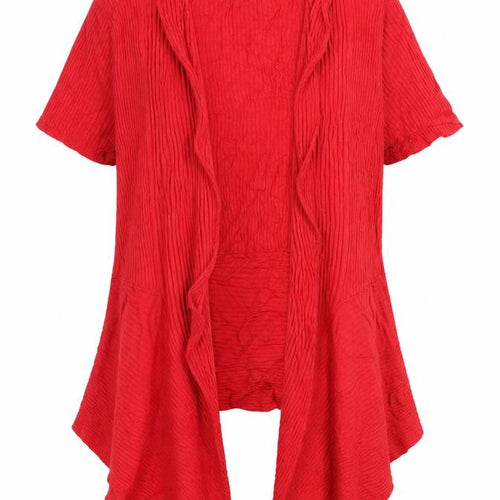 TU Womens Red V-Neck Viscose Wrap Jumper Size 18 - Asymmetric Ribbed