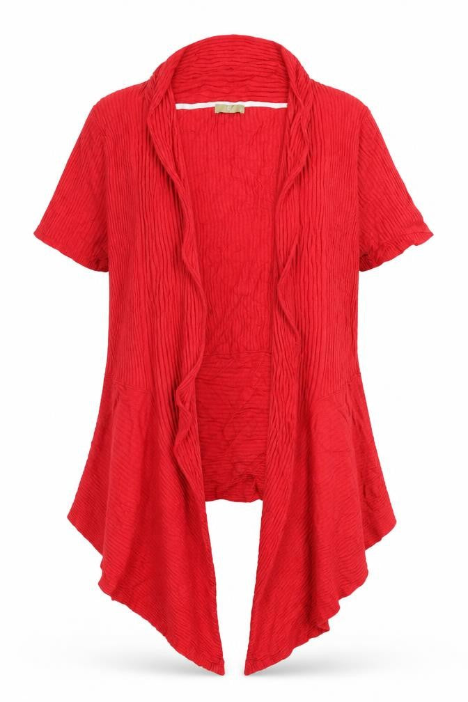 TU Womens Red V-Neck Viscose Wrap Jumper Size 18 - Asymmetric Ribbed
