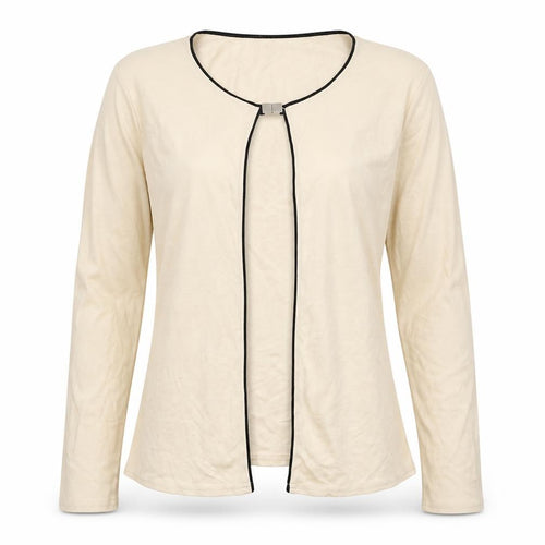 Lavelle Womens Beige Round Neck Viscose Shrug Jumper Size 12