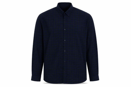 Cedar Wood State Mens Green Check Cotton Button-Up Size 15.5 Collared Button