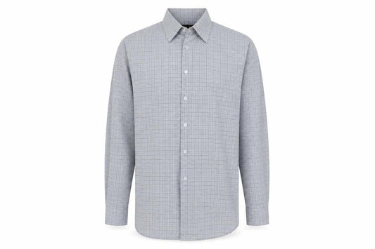 Marks and Spencer Mens Blue Polyester Button-Up Size 16 Collared Button