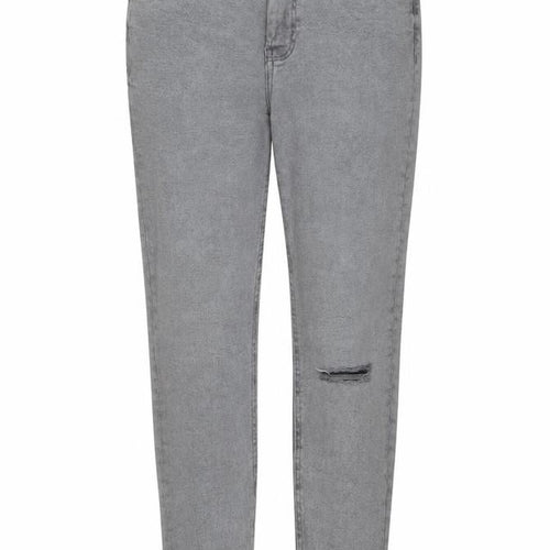 Denim & Co. Womens Grey Cotton Skinny Jeans Size 10 L26 in Regular Button
